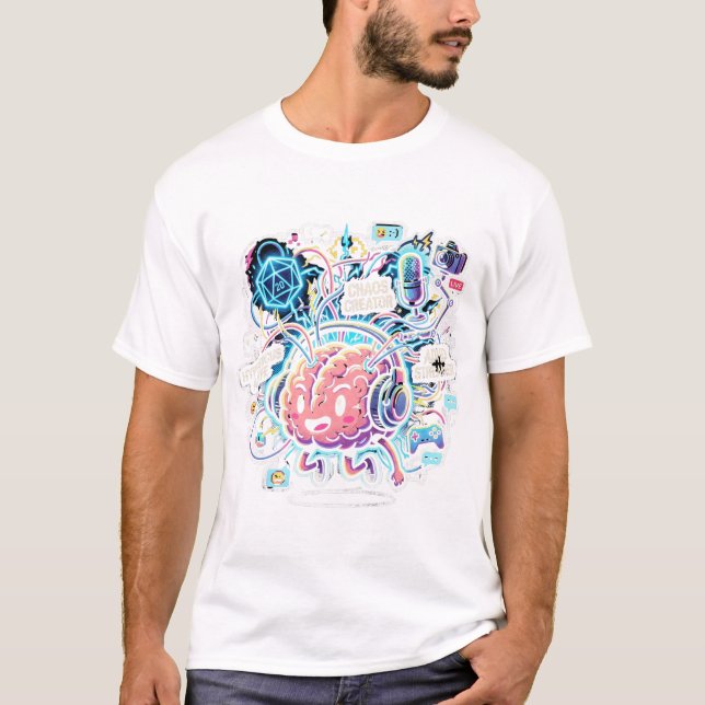 Camiseta Sudadera con ondas cerebrales de streamer (Anverso)