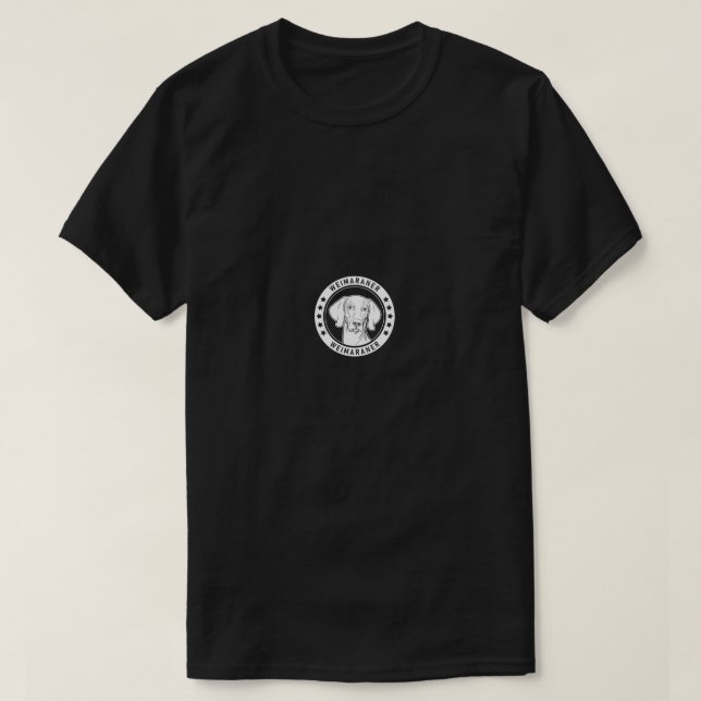 Camiseta Sudadera con retrato de perro Weimaraner (Diseño del anverso)