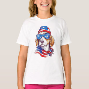 Camiseta Sudadera con sublimación de perro del 4 de julio-6