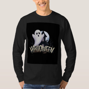 Camiseta Sudadera de Halloween de Fantasma Lindo - H Vintag