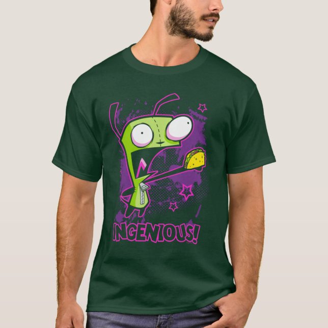Camiseta Sudadera de Invader Zim Ingeniousaco Gir Y2K Dibuj (Anverso)