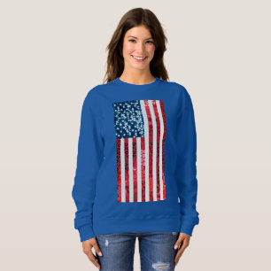 camiseta sudadera de la bandera vertical americana
