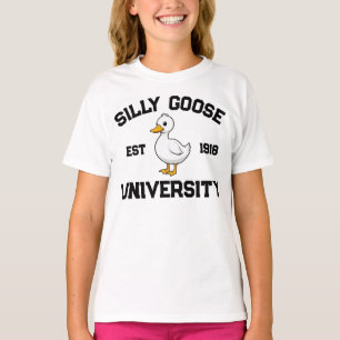Camiseta Sudadera de la Universidad Silly Goose, personaliz