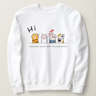 Camiseta sudadera de patas de gato de dibujos anim
