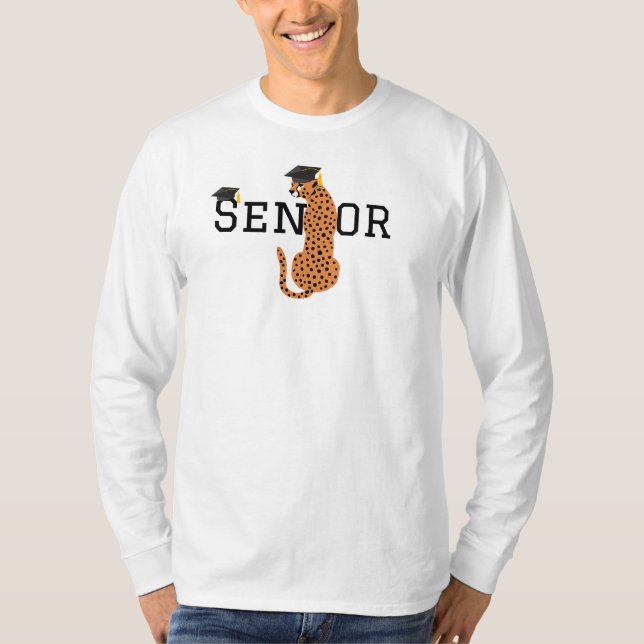 Camiseta Sudadera del leopardo de graduación superior (Anverso)
