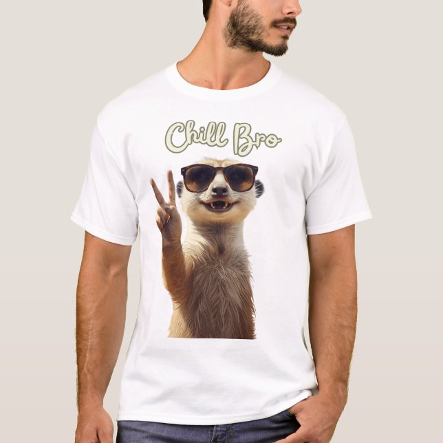 Camiseta Sudadera divertida de perezoso 'Chill Bro' (Anverso)