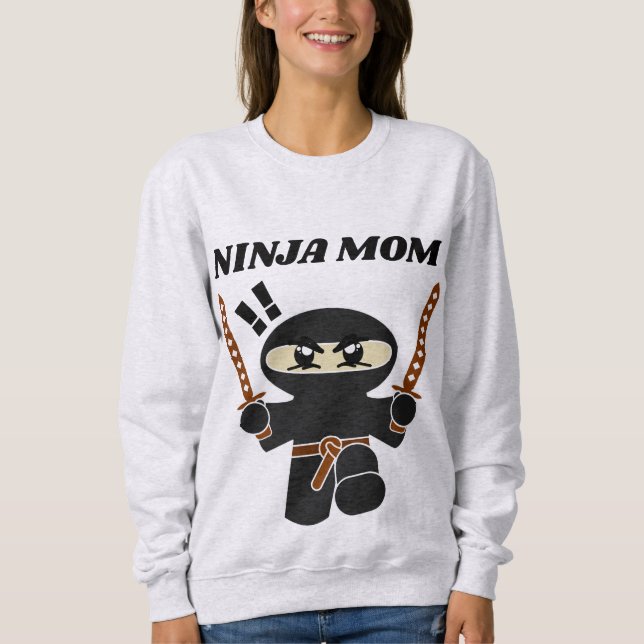 CAMISETA SUDADERA DIVERTIDA MAMÁ NINJA (Anverso)