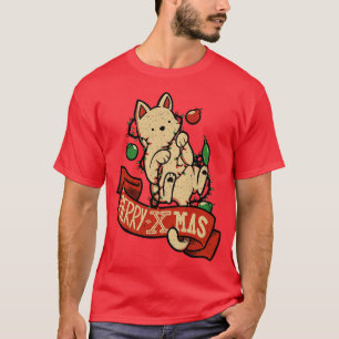 Camiseta Sudadera fea de gato de Feliz Navidad por Tobe Fon