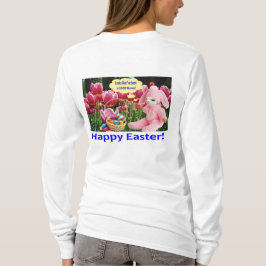 Camiseta sudadera femenina. Feliz Pascua.