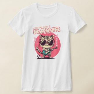 Camiseta Sudadera femenina - Rock & Rawr Funny Kawaii Cat