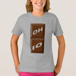 CAMISETA SUDADERA HANES ACERO CLARO OHIO CHOCOLATE