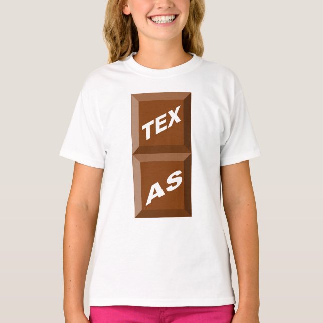 CAMISETA SUDADERA HANES   BLANCA TEXAS CHOCOLATE (Anverso)