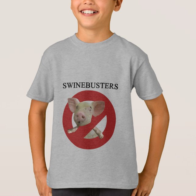 Camiseta Sudadera Juvenil de Swinebusters (Anverso)