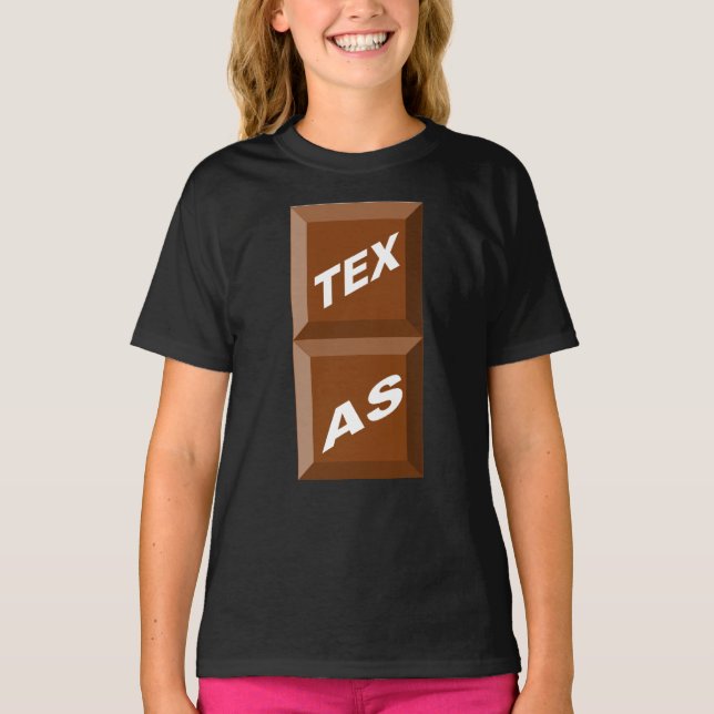 CAMISETA SUDADERA RAGLÁN NEGRO TEXAS CHOCOLATE (Anverso)