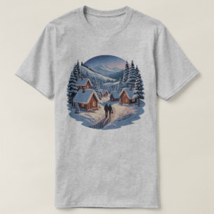 Camiseta Sudadera Retro Christmas Winter Village ,90s