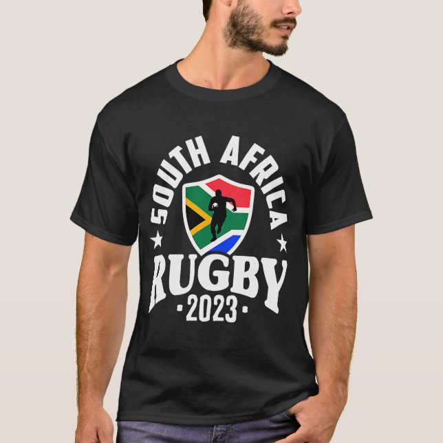 Camiseta Sudáfrica: Apoyo al equipo sudafricano de rugby (Anverso)