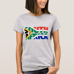Camiseta Sudáfrica arranca la bandera sudafricana en Brasi