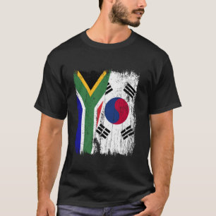 Camiseta Sudáfrica Corea del Sur Media Bandera Sudafricana 