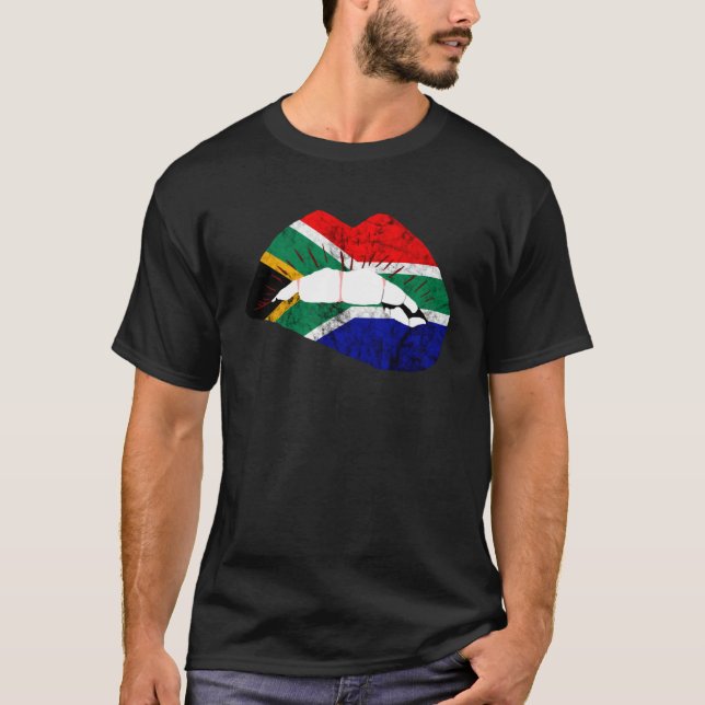 Camiseta Sudáfrica levanta pintalabios sudafricanos a Áfric (Anverso)