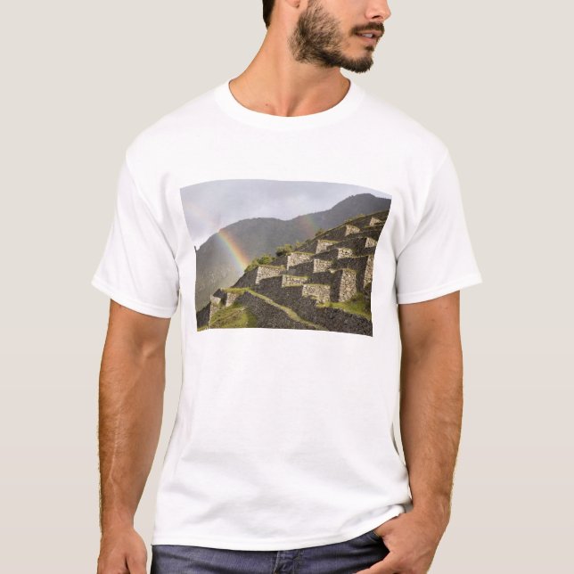 Camiseta Sudamérica, Perú, Machu Picchu. Las lluvias se des (Anverso)