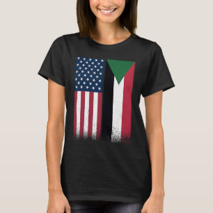 Camiseta Sudán: Banderas sudanesas norteamericanas orgullos