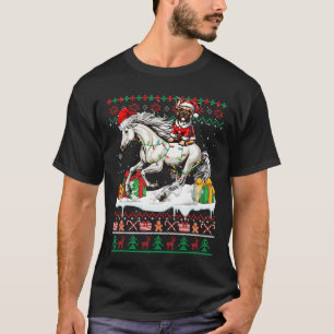 Camiseta Sudan los Navidades de caballos de Bulldog de Sant