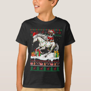 Camiseta Sudan los Navidades de caballos de Bulldog de Sant