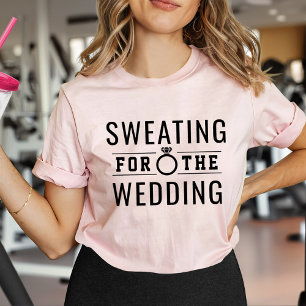 Camiseta Sudando por la Novia Rosa para la Boda
