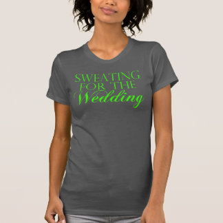 Camiseta Sudando Verde y Gris para la Boda. Singlet