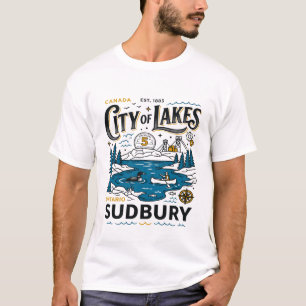 Camiseta Sudbury Ontario Canadá Ciudad de los Lagos