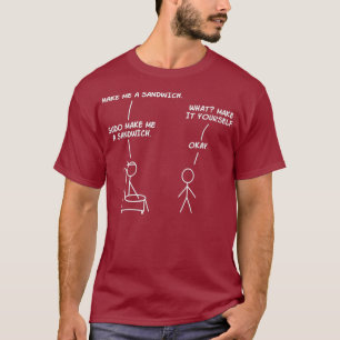Camiseta Sudo Make Sandwich Funny Linu