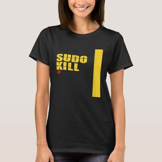 Camiseta Sudo Mata Devops Linux Ubuntu Centos Pid Computado (Anverso)