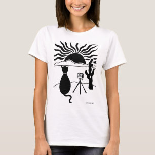 Camiseta Sudoeste del fotógrafo del gato