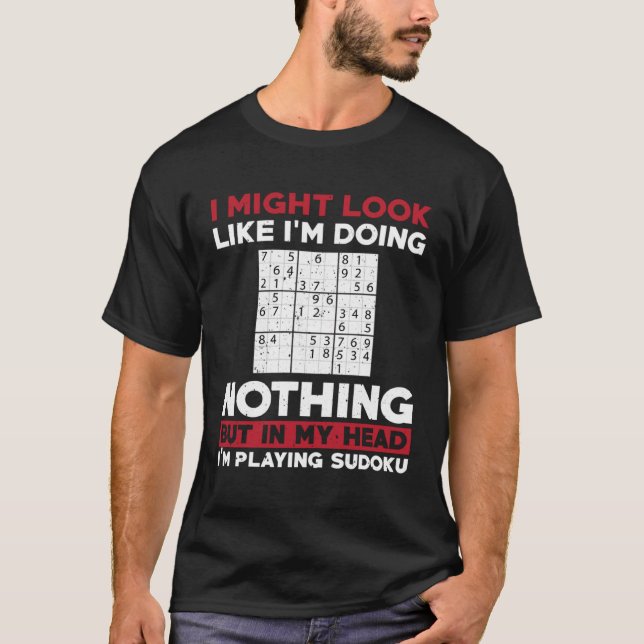 Camiseta Sudoku Dice Juegos De Rompecabezas (Anverso)