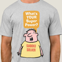 Camiseta Sudoku Solver Super Power.