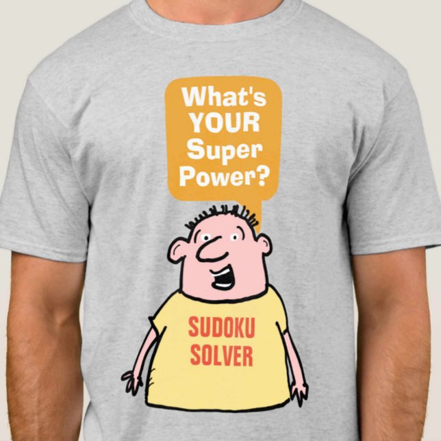 Camiseta Sudoku Solver Super Power. (Subido por el creador)