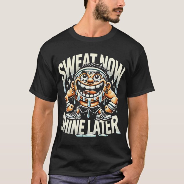 Camiseta Sudor ahora brilla más tarde - Gimnasio divertido (Anverso)