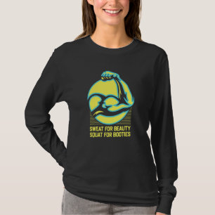 Camiseta Sudor Belleza Sentadilla Botines Humor Divertido E