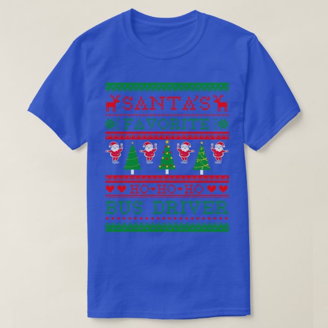 Camiseta Sudor de Navidades feos de choferes de autobús fav (Diseño del anverso)