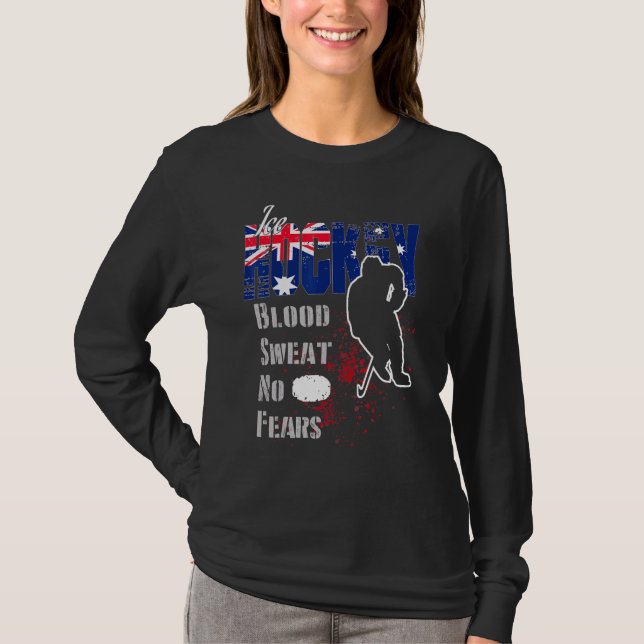 Camiseta Sudor de sangre de hinchazón de Australia sin mied (Anverso)
