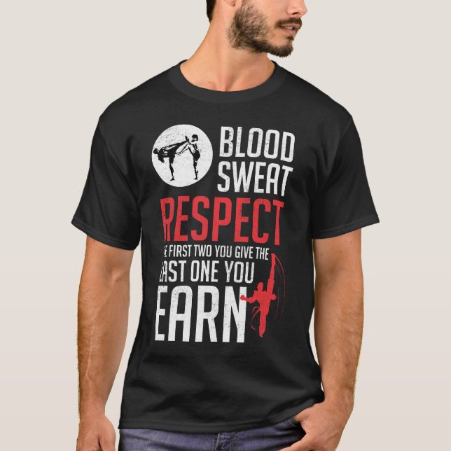 Camiseta Sudor de sangre Respect hapkido taekwondo karate j (Anverso)