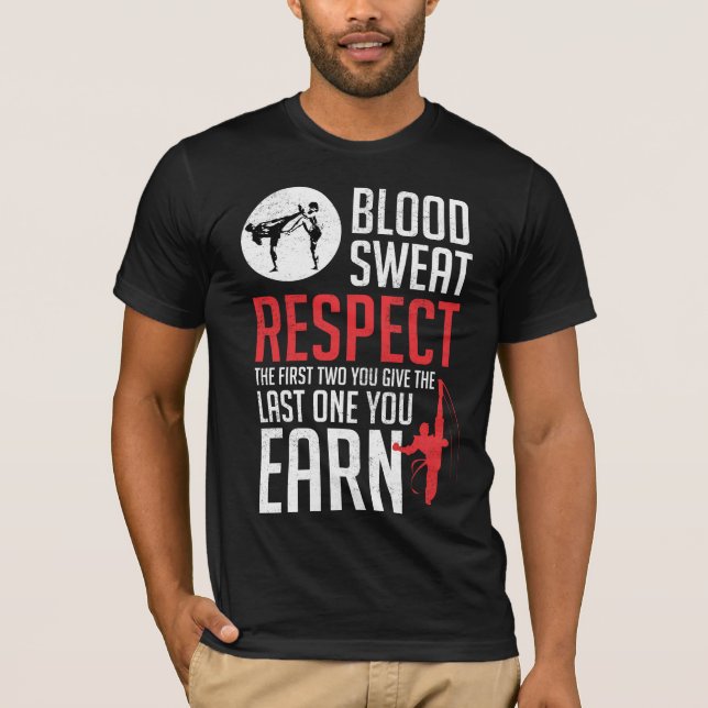 Camiseta Sudor de sangre Respect hapkido taekwondo karate j (Anverso)