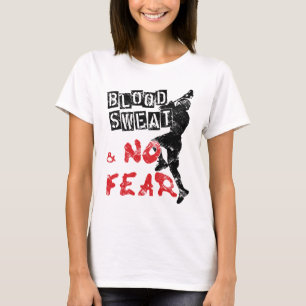 Camiseta Sudor de sangre Sin miedo Lacrosse Tee, Nombre y N