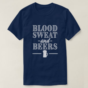 Camiseta Sudor de sangre y cerveza camisas divertidas de lo