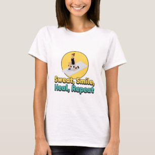 Camiseta Sudor, sonrisa, curación, repetición de la curació