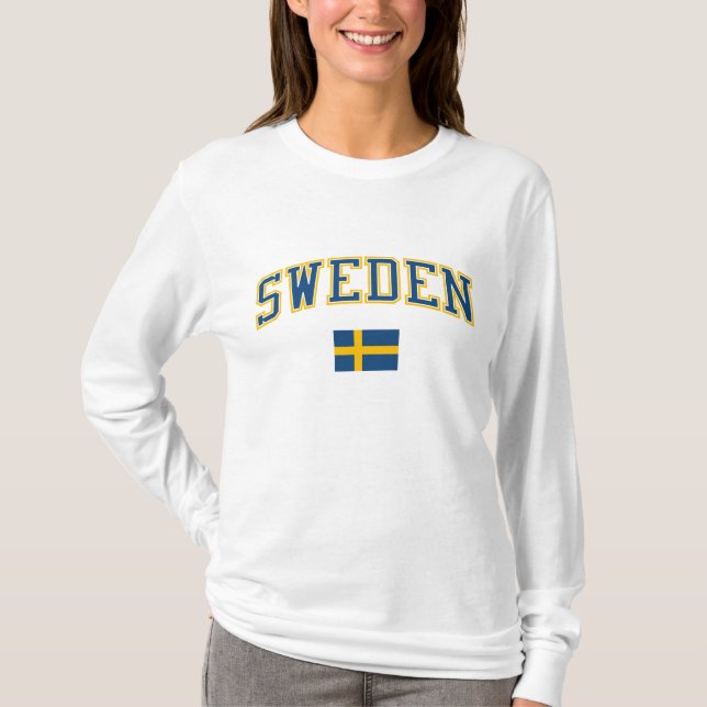 Camiseta Suecia + Bandera (Anverso)