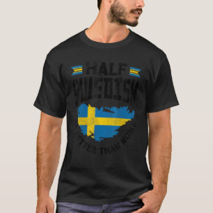 Camiseta Suecia Bandera Sueca Medio Sueco Es Mejor
