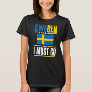 Camiseta Suecia Bandera Sueca Suecia Llama