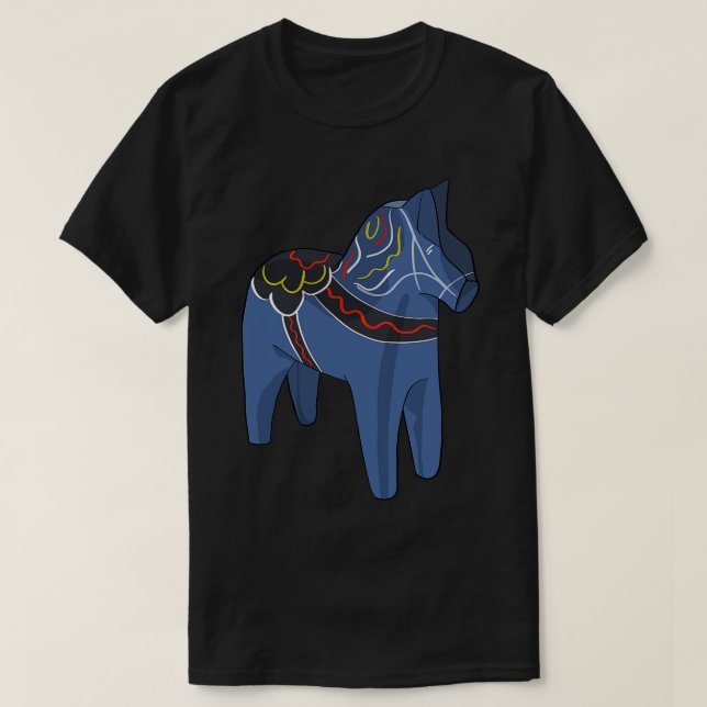 Camiseta Suecia Dala Horse Dalecarlian Sueco (Diseño del anverso)
