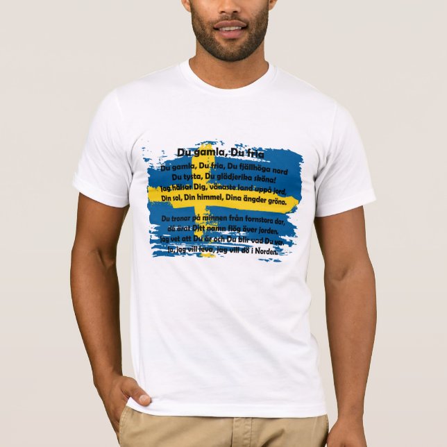 Camiseta Suecia - Du gamla, Du fria (Anverso)